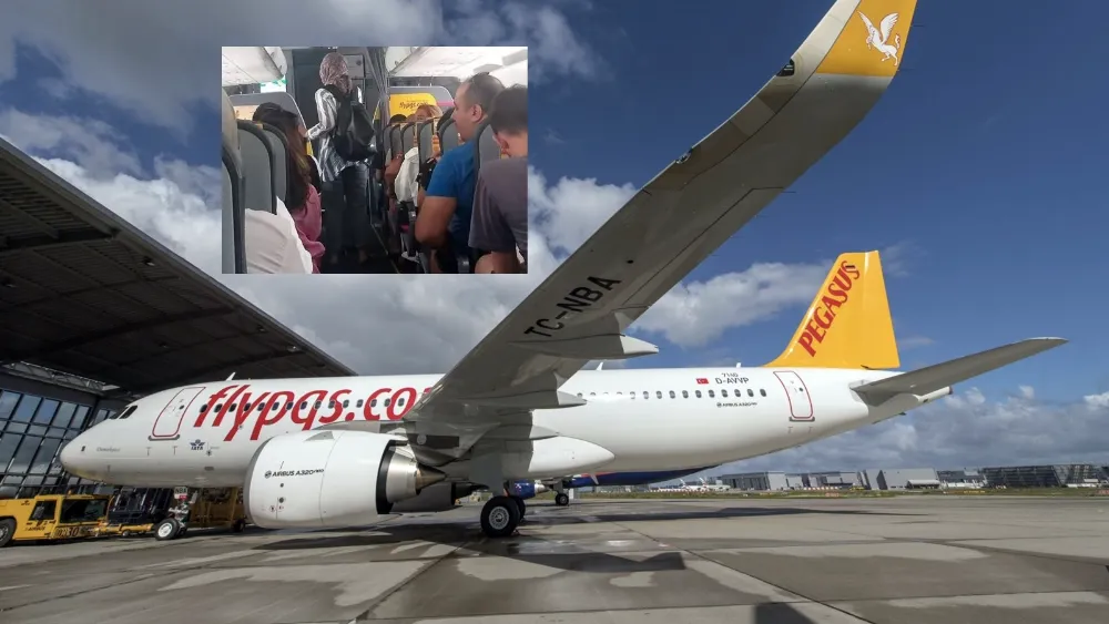 Pegasus, uçakta ayakta yolcu taşıdı