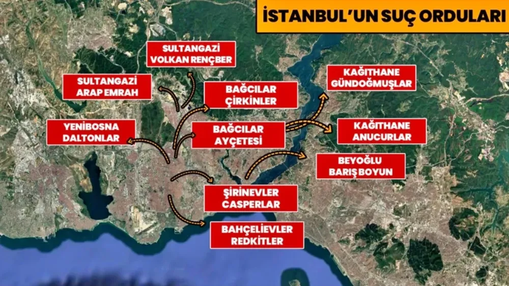 İstanbul’un semt semt ilçe ilçe çete haritası