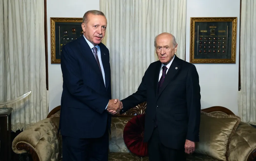 Cumhurbaşkanı Erdoğan ile Bahçeli görüşmesi sona erdi