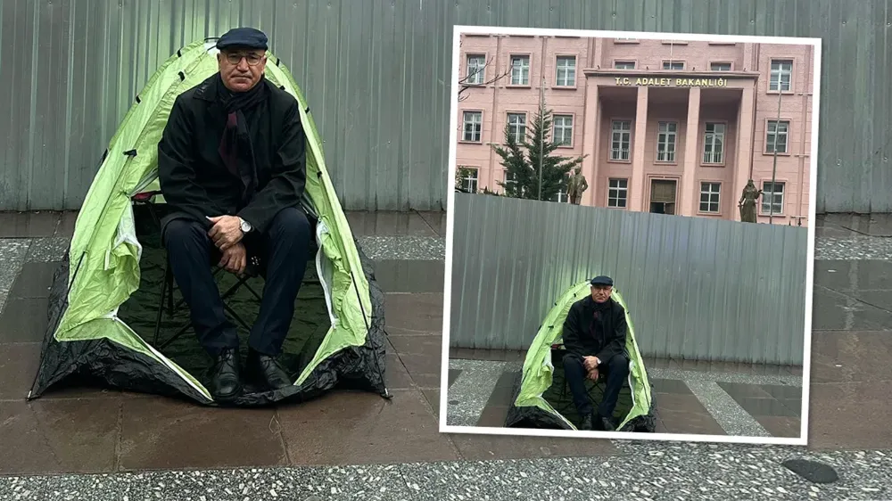 Mahmut Tanal tutuklu öğrenciler için Bakanlık önünde çadır kurdu