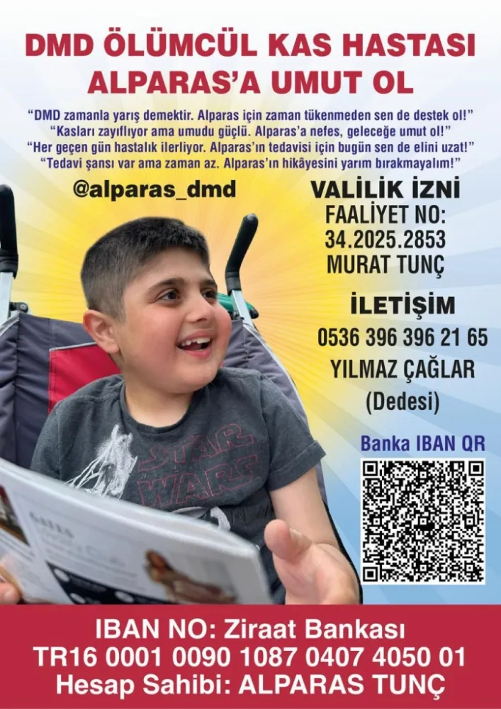 Alparas Tunç: DMD (Duchenne Musküler Distrofi) İle Mücadele Eden Bir Çocuk