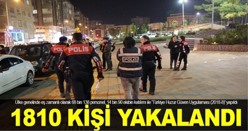 Huzur operasyonunda 1810 kişi yakalandı