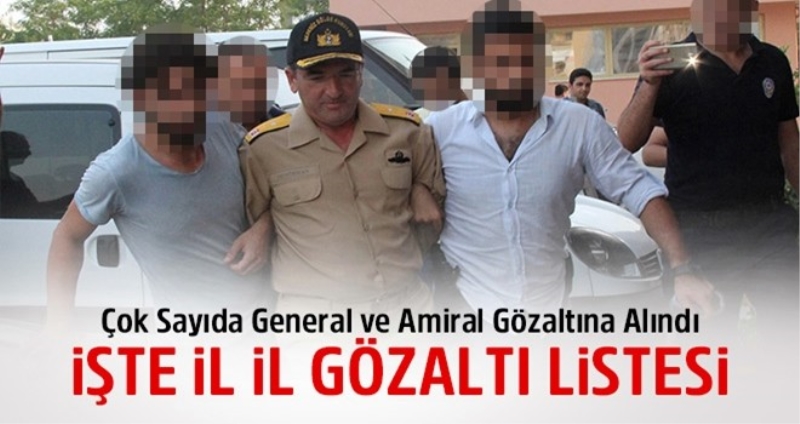 İl il gözaltı listesi