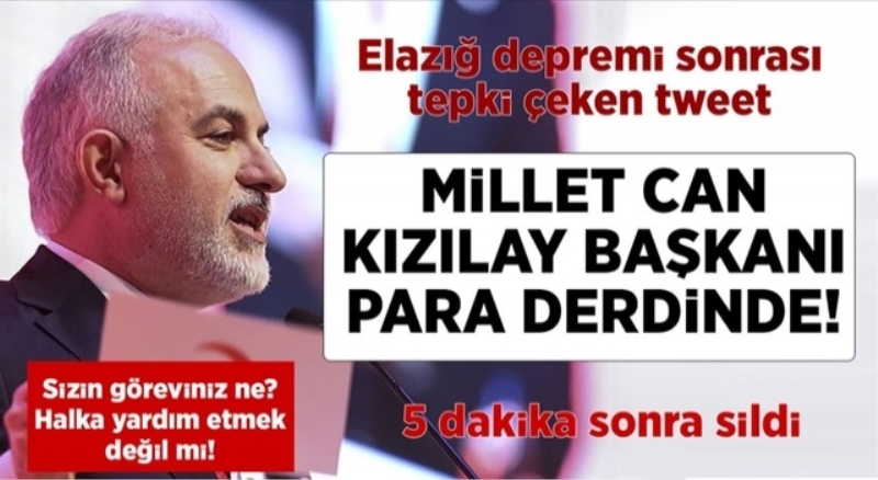 Elazığ depreminin ardından para istediler