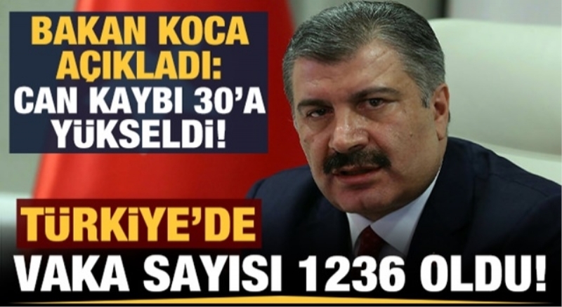 Korona virüsten can kaybı 30