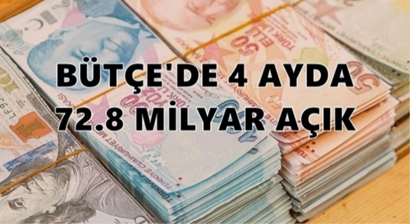 Bütçe 72.8 milyar lira açık verdi