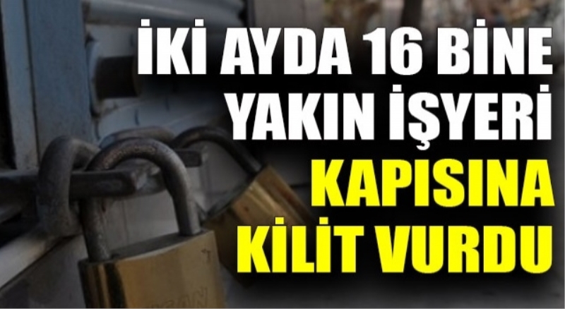 İki ayda 16 bin iş yeri kapandı