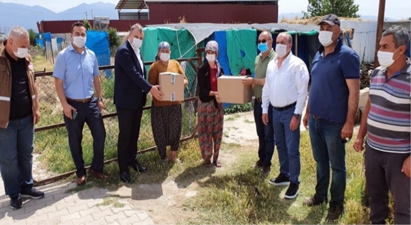 Mevsimlik tarım işçilerin hijyen paketi