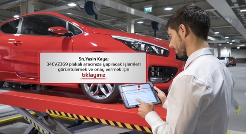 KIA’da temassız servis hizmeti başladı