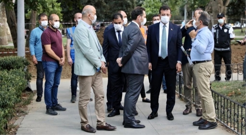 İmamoğlu, Bebek sahilindeki çalışmaları inceledi