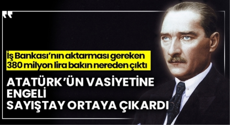 Atatürk’ün vasiyetine BDDK engeli