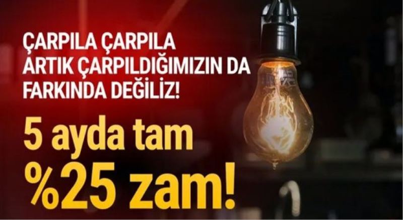Son 5 ayda tam yüzde 25 zam
