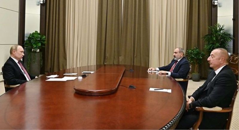 Putin, Aliyev ve Paşinyan bir araya geldi