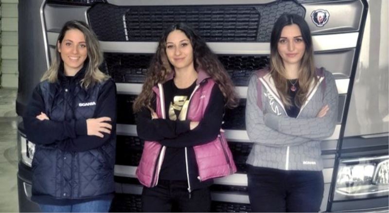 Scania servislerine kadın eli değiyor