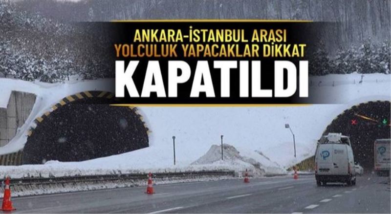 Bolu dağı otoyolu geçidi ulaşıma kapatıldı