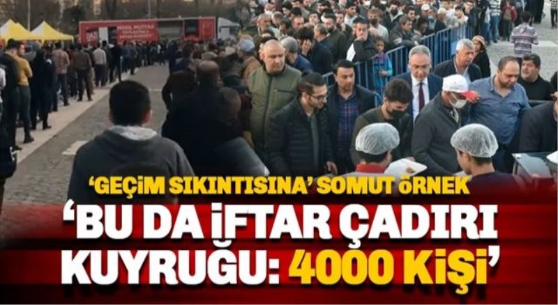 4 bin kişi iftar için sıraya girdi