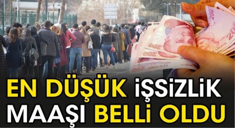 En düşük işsizlik maaşı belli oldu