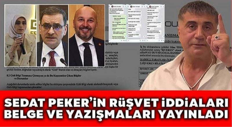 Sedat Peker rüşvetin belgelerini yayınladı