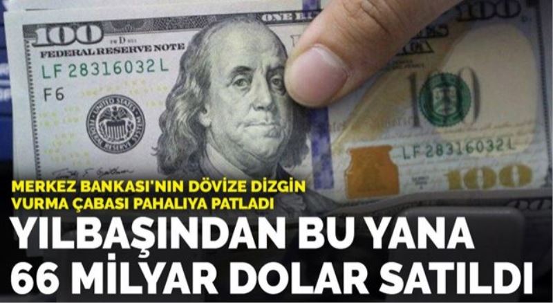 TCMB 1 yılda 66 milyar dolar sattı