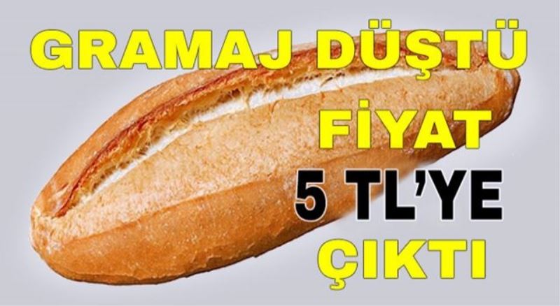 Ekmeğin fiyatı 5 liraya yükseldi