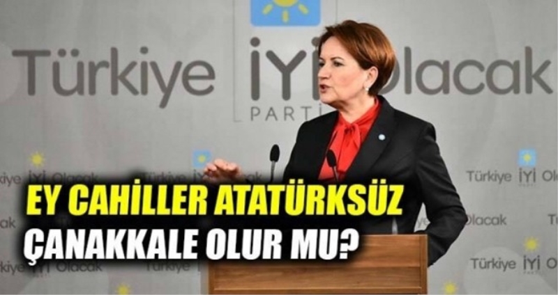 Akşener: Ey cahiller Atatürk