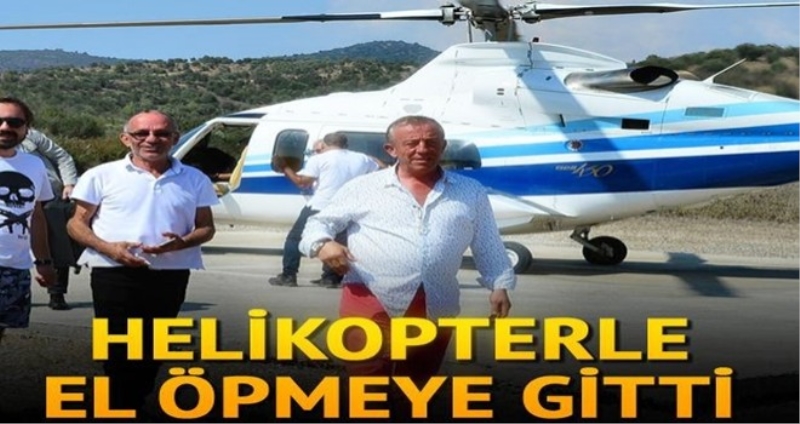 Ali Ağaoğlu helikopterle el öpmeye gitti