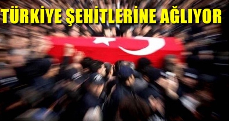 Türkiye şehitlerine ağlıyor