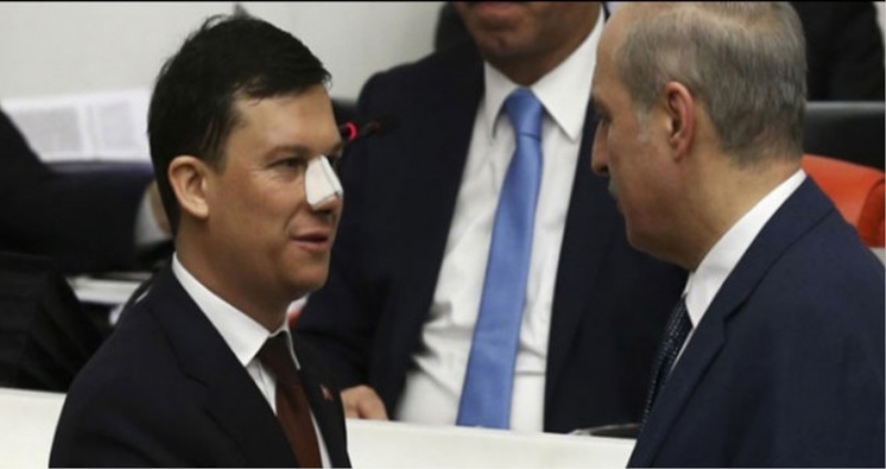 AK Partili vekil Fatih Şahin burnunu kıran kişinin CHP Antalya Milletvekili Niyazi Nefi Kara olduğunu açıkladı